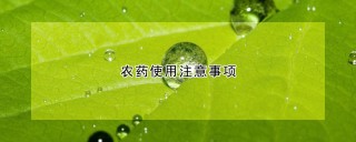 农药使用注意事项,第1图