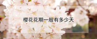 樱花花期一般有多少天,第1图